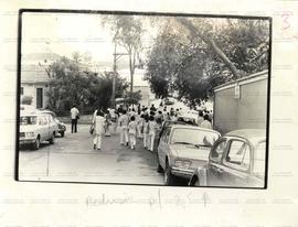Atividades de greve dos médicos do Hospital Nossa Senhora de Lourdes (Local desconhecido, 1978). ...