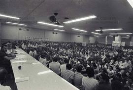 Assembleia do Sindicato dos Metalúrgicos de Santo André (Santo André-SP, 08 abr. 1985). Crédito: ...