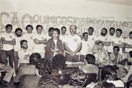 Eleição no Sindicato dos Trabalhadores nas Indústrias Químicas e Farmacêuticas de Santo André (Santo André-SP, 1982). Crédito: Vera Jursys