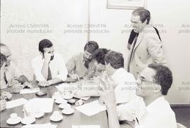 Evento não identificado [Reunião de negociação entre governo e funcionários da Cetesb?] (São Paulo-SP, 20 nov. 1990). Crédito: Vera Jursys