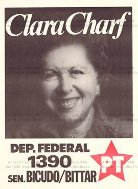 Clara Charf, deputada federal 1390. Senador Bicudo e Bittar . (1986, São Paulo (SP)).