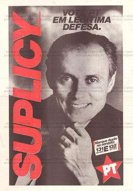 Suplicy 13, vice Azevedo, vote em legitima defesa . (1986, São Paulo (SP)).