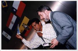 Ato em Comemoração aos 15 anos da CUT no Memorial da América Latina (São Paulo-SP, ago. 1999). / Crédito: Roberto Parizotti