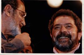 Comício da campanha Lula presidente no Vale do Anhangabau nas eleições de 1994 (São Paulo-SP, 12 jun. 1994). / Crédito: Clóvis Ferreira.