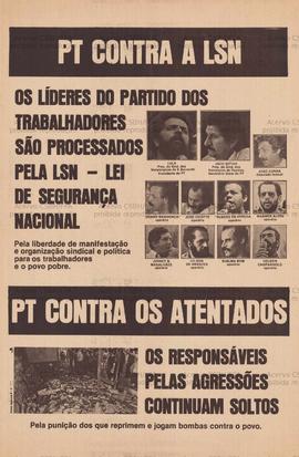 PT contra a LSN. (Data desconhecida, Brasil).