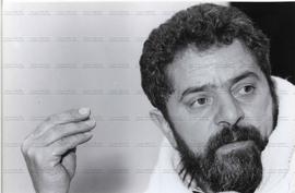 Reunião não identificada com participação de Lula e metalúrgicos do ABC (São Bernardo do Campo-SP, 1990). / Crédito: Roberto Parizotti