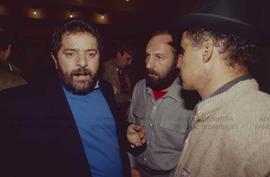 Evento não identificado [Encontro de Lula com Florestan nas eleições de 1989[ (Local desconhecido, 1989). Crédito: Vera Jursys