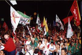 Comício da candidatura &quot;Lula Presidente&quot; (PT) nas eleições de 2002 (Local desconhecido,...