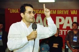 Ato e festa da candidatura “João Paulo Prefeito” (PT) nas eleições de 1996 (Osasco-SP, 1996). Crédito: Vera Jursys