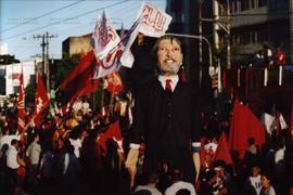 Atividade da candidatura &quot;Lula Presidente&quot; (PT) nas eleições de 2002 (Recife-PE, 2002) ...