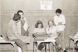 Apuração das eleições para o Sindicato dos Metalúrgicos (Santo André-SP, 09 mar. 1983). Crédito: Vera Jursys