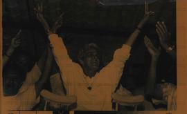 Comemoração da vitoria de Violeta Chamorro nas eleições presidenciais de 1990 (Manágua-Nicarágua, 26 fev. 1990) / Crédito: Omar Torres/Agence France Press