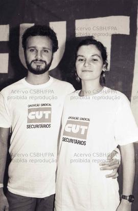 Retratos dos candidatos da Chapa de Oposição do Sindicato dos Securitários ([São Paulo-SP?], fev. 1987). Crédito: Vera Jursys