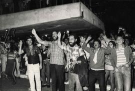 Acampamento do movimento dos desempregados (Rio Grande do Sul, 1984). / Crédito: Carlos Alberto d...