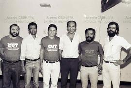 Retratos da diretoria eleita para o Sindicato dos Condutores de Veículos Rodoviários de São Paulo ([São Paulo?], 1991). Crédito: Vera Jursys