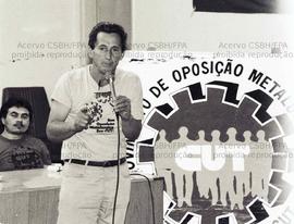 Ato de lançamento Chapa 3 ao Sindicato dos Metalúrgicos de São Paulo (São Paulo-SP, mai. 1987). C...