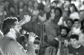 Comício da candidatura “Lula Presidente” (PT) nas eleições de 1989 (São Paulo-SP, 29 out. 1989). ...