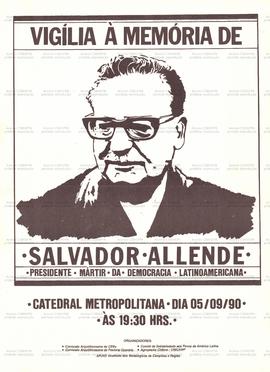 Vigilia a memória de Salvador Allende: presidente mártir da democracia latinoamericana – Catedral Metropolitana [de Campinas?] (Campinas (SP), 05-09-1990).