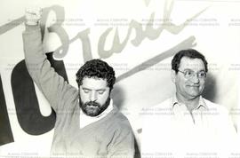 Evento não identificado [candidatura “Lula Presidente” (PT) e “Bisol Vice” nas eleições de 1989] [2] (Local desconhecido, 1989). / Crédito: Roberto Parizotti