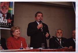 Ato da candidatura &quot;Lula Presidente&quot; (PT) nas eleições de 2002 (Local desconhecido, 2002) / Crédito: Cesar Hideiti Ogata