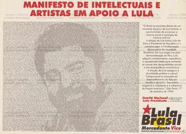 Manifesto de Intelectuais e Artistas em apoio a Lula. (1994, Brasil).
