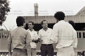 Reunião de porta de fábrica com candidaturas do PT em frente a General Motors (São Caetano do Sul...