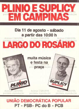 Plinio e Suplicy em Campinas . (1990, São Paulo (SP)).