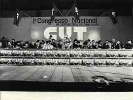 Congresso Nacional da CUT, 1o (São Bernardo do Campo-SP, 24-26 ago. 1984). Crédito: Vera Jursys