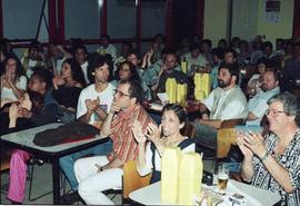 Inauguração do Espaço Cultural Lélia Abramo, no Sindicato dos Bancários de São Paulo, Osasco e Região (São Paulo-SP, [1995-1996?]). Crédito: Vera Jursys