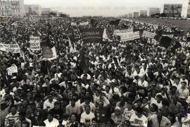 Ato contra a Revisão Constitucional – Movimento Cívico Nacional Contra a Revisão Constitucional (Brasília-DF, 05 out. 1993). / Crédito: Autoria desconhecida