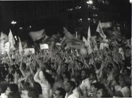 Ato pela Diretas (São Paulo, 16 abr. 1984). / Crédito: Mario de Freitas