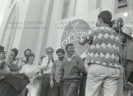 Comício da candidatura “Lula Presidente” (PT) nas eleições de 1989 (Xanxerê-SC,10 set. 1989). / Crédito: Autoria desconhecida
