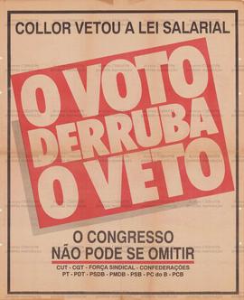 O voto derruba o veto (Brasil, Data desconhecida).