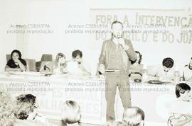 Congresso da fundação da CUT-SP, no Sindicato dos Químicos e Plásticos de São Paulo (São Paulo-SP, 1984). Crédito: Vera Jursys