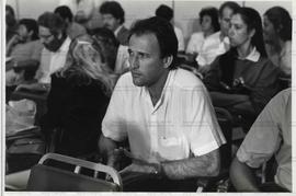 Julio Omar Rodrigues, prefeito de Presidente Bernardes  - Encontro de prefeitos do PT (Local desconhecido, 1988). / Crédito: Anselmo Picardi.