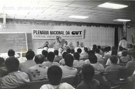 Plenária Nacional da CUT (Local desconhecido, [1988?]). / Crédito: Vera Jursys