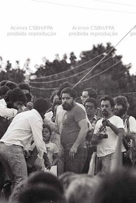 Comício da candidatura “Lula governador” (PT) em [Santo Amaro?] nas eleições de 1982 (São Paulo-S...