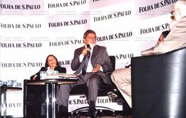 Encontro da candidatura “Lula Presidente” (PT) com jornalista, promovido pela Folha de São Paulo nas eleições de 2002 (São Paulo-SP, 2002) / Crédito: Autoria desconhecida