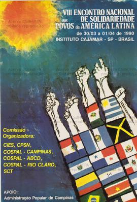 VIII Encontro Nacional de Solidariedade aos povos da América Latina  (São Paulo (SP), 30/03 a 01/04/ 1990).