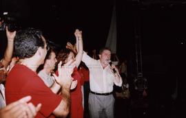 Comício da candidatura &quot;Lula Presidente&quot; (PT) nas eleições de 2002 (Belém-PA, 2002) / Crédito: Autoria desconhecida