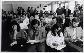 Apresentação à imprensa de candidaturas do PT às prefeituras nas eleições de 1988 (Local desconhe...