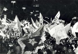 Comício da candidatura “Lula Presidente” (PT) nas eleições de 1989 (Rio de Janeiro-RJ, 13 dez. 19...