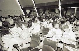 Encontro do Departamento Nacional dos Trabalhadores em Educação da CUT, 1º (Campinas-SP, 22 a 24 jul. 1989). Crédito: Vera Jursys
