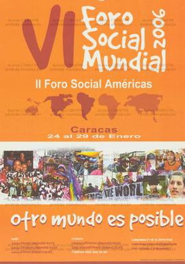 VI Foro Social Mundial 2006: II Foro Social Américas (Caracas (Venezuela), 24-29/01/0000).