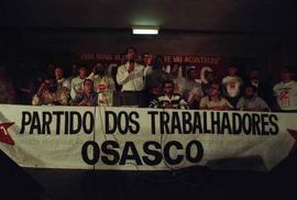 Ato e festa da candidatura “João Paulo Prefeito” (PT) nas eleições de 1996 (Osasco-SP, 1996). Cré...