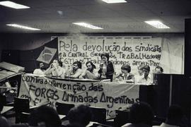 Ato contra a repressão em El Salvador e Argentina organizado pela Comissão Pró-CUT (Local desconh...