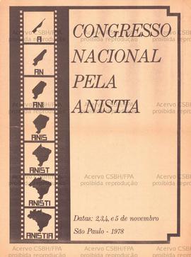 Congresso Nacional pela Anistia (São Paulo (SP), 02-05/11/1978).