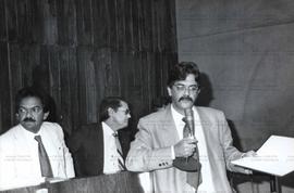 Lançamento da Frente Parlamentar pela Demcoratização da Comunicação no Congresso (Brasília-DF, [6 jun. 1991]).  / Crédito: Autoria desconhecida/Adirp.
