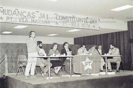 Ato pela Constituinte na Vila Mariana (São Paulo-SP, data desconhecida). Crédito: Vera Jursys