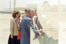 Visita oficial do governador Orestes Quércia ao Memorial da América Latina (São Paulo-SP, dez. 1990). Crédito: Vera Jursys